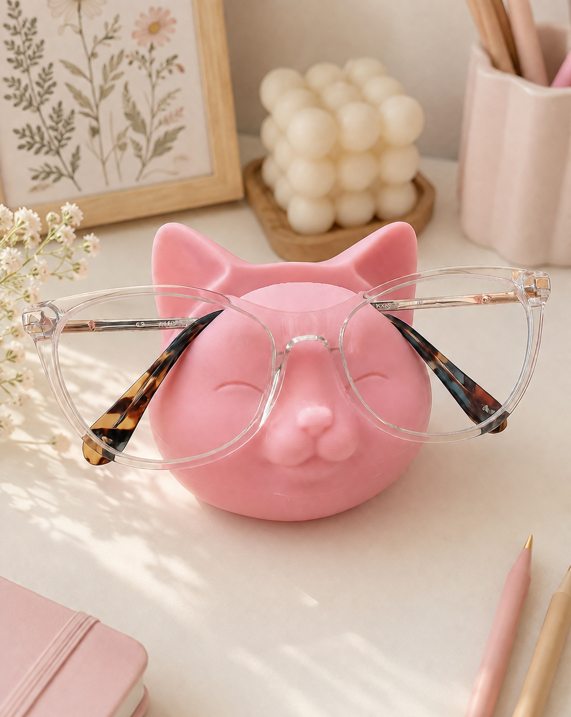 Porta lentes gato